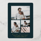 Ankündigung von Elegance Foil Multi Foto Verlobung (Vorderseite)