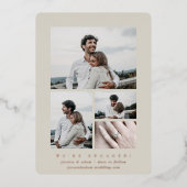 Ankündigung von Elegance Foil Multi Foto Verlobung (Vorderseite)