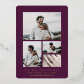 Ankündigung von Elegance Foil Multi Foto Verlobung (Vorderseite)