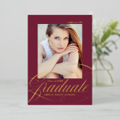 Ankündigung von Elegance Foil Script Maroon Abschl (Stehend vorne)