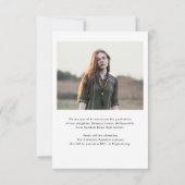 Ankündigung von Elegant Grad Foto Script Abschluss (Rückseite)