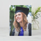 Ankündigung von Elegant Serif Foto Abschluss (Stehend Vorderseite)