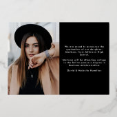 Ankündigung von Elegante Graduate Foil Abschluss (Rückseite)