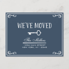 Ankündigung von Elegante Navy Blue Key Moving