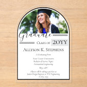 Ankündigung von elegantem Foto Grad Abschluss (Vorderseite)