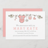 Ankündigung von elegantem Mädchen (Vorne/Hinten)