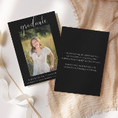 Ankündigung von elegantem Script Black Abschluss