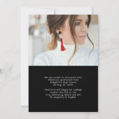 Ankündigung von elegantem Script Multi-Foto-Abschl (Rückseite)