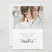 Ankündigung von elegantem Script Multi-Foto-Abschl (Rückseite)