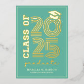 Ankündigung von eleganten Türkisfarben und Gold-Ab (Vorderseite)