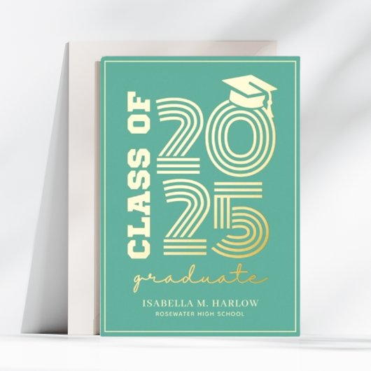 Ankündigung von eleganten Türkisfarben und Gold-Ab