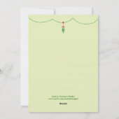 Ankündigung von Elf Baby zum ersten Weihnachtsfest (Rückseite)