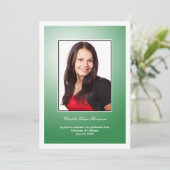Ankündigung von Emerald Green Custom Foto Abschlus (Stehend Vorderseite)