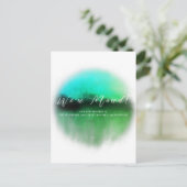 Ankündigung von Emerald Green Script Moving Postkarte (Stehend Vorderseite)