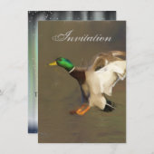 Ankündigung von Enten-Party Einladung (Vorne/Hinten)