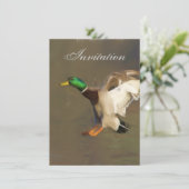 Ankündigung von Enten-Party Einladung (Stehend Vorderseite)