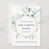 Ankündigung von Eukalyptus Design Save the Date Fo (Vorderseite)