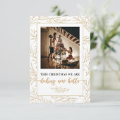 Ankündigung von Feiertagen in neuen Hallen (Stehend Vorderseite)