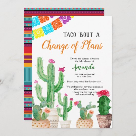 Ankündigung von Fiesta, Babydusche, aufgeschoben (Vorne/Hinten)