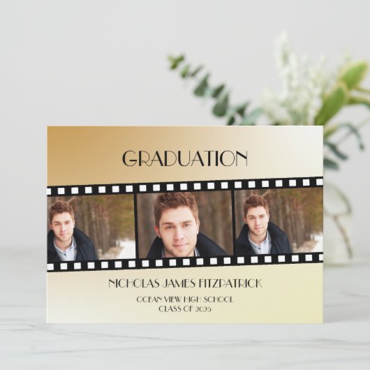 Ankündigung von Film Strip Foto Abschluss (Stehend Vorderseite)