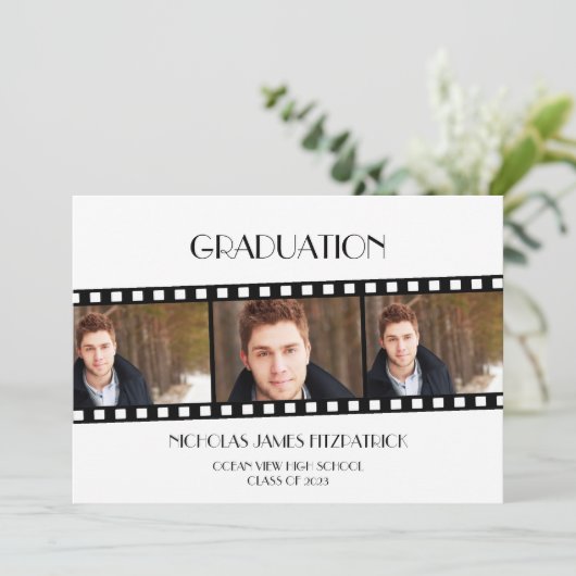 Ankündigung von Film Strip Foto Abschluss (Stehend Vorderseite)