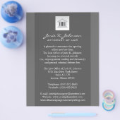 Ankündigung von Flyer der Anwaltskanzlei (Einzeln)