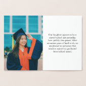 Ankündigung von Foil Abschluss 2025 mit Foto (Innenseite)