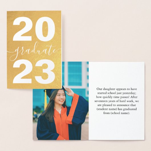 Ankündigung von Foil Abschluss 2025 mit Foto (Anzeige)