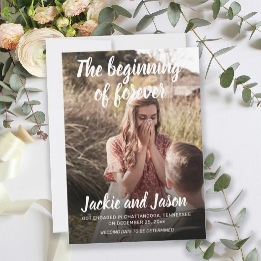 Ankündigung von Forever Verlobung Foto