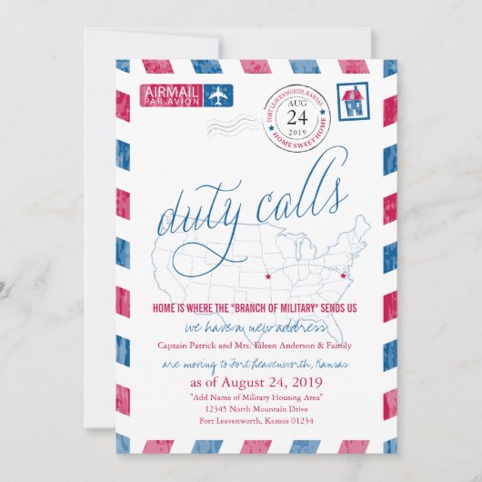 Ankündigung von Fort Leavenworth Military Moving (Vorderseite)