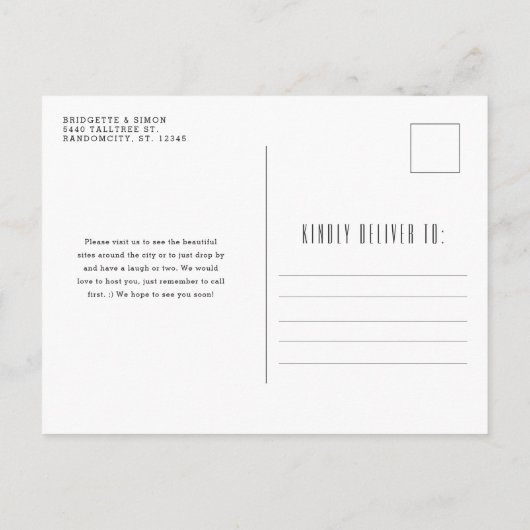 Ankündigung von Fort Worth Moving | Stilisierte Sk Postkarte (Rückseite)