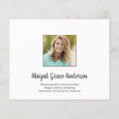 Ankündigung von Foto-Abschluss (Rückseite)