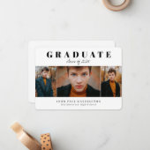 Ankündigung von Foto--Abschluss (Vorderseite/Rückseite Beispiel)