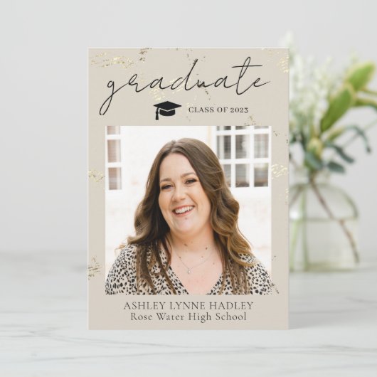 Ankündigung von Foto Abschluss (Stehend Vorderseite)