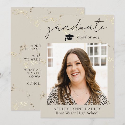 Ankündigung von Foto Abschluss (Vorne/Hinten)