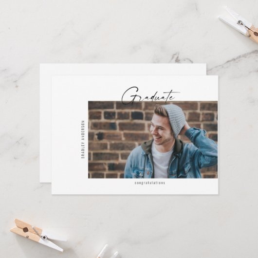 Ankündigung von Foto Abschluss (Vorderseite/Rückseite Beispiel)