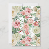 Ankündigung von Foto Abschluss, elegant, floral (Rückseite)