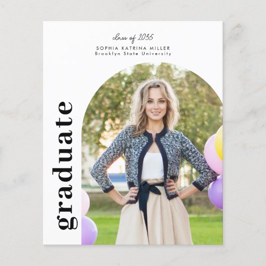 Ankündigung von Foto-Abschluss- für den Haushalt (Vorderseite)