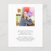 Ankündigung von Foto-Abschluss- für den Haushalt (Rückseite)