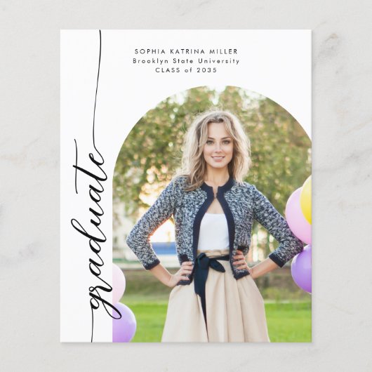 Ankündigung von Foto-Abschluss- für den Haushalt (Vorderseite)