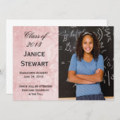 Ankündigung von Foto-Abschluss in rosa Marmor (Vorne/Hinten)