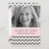 Ankündigung von Foto Abschluss Rosa Grau (Vorne/Hinten)