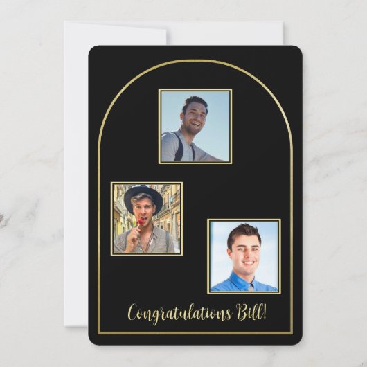 Ankündigung von Foto Arch Black Gold Abschluss (Rückseite)