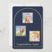 Ankündigung von Foto Arch Navy Gold Abschluss (Rückseite)