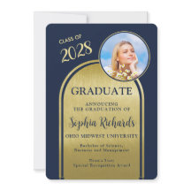 Ankündigung von Foto Arch Navy Gold Abschluss