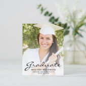 Ankündigung von Foto Black Script Abschluss (Stehend Vorderseite)