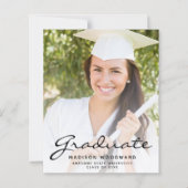 Ankündigung von Foto Black Script Abschluss (Vorderseite)