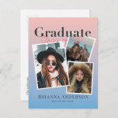 Ankündigung von Foto Collage Gradient Abschluss (Vorne/Hinten)