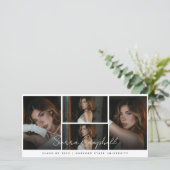 Ankündigung von Foto Collage Overlay Mini-Abschlus (Stehend Vorderseite)