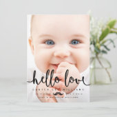 ANKÜNDIGUNG VON Foto GEBURT | Baby Boy Modernes Sk (Stehend Vorderseite)